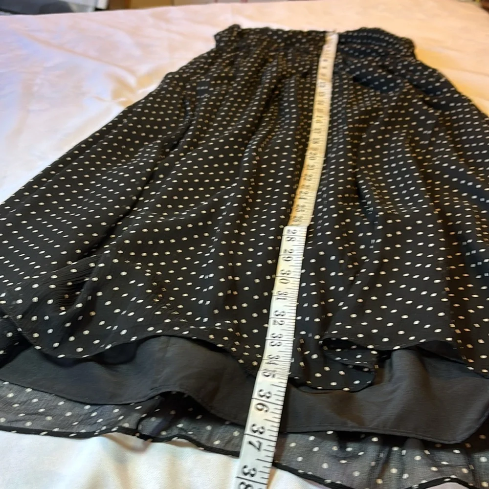 J Crew Black and White Polkadot Silk  Strapless Dress Size 4
